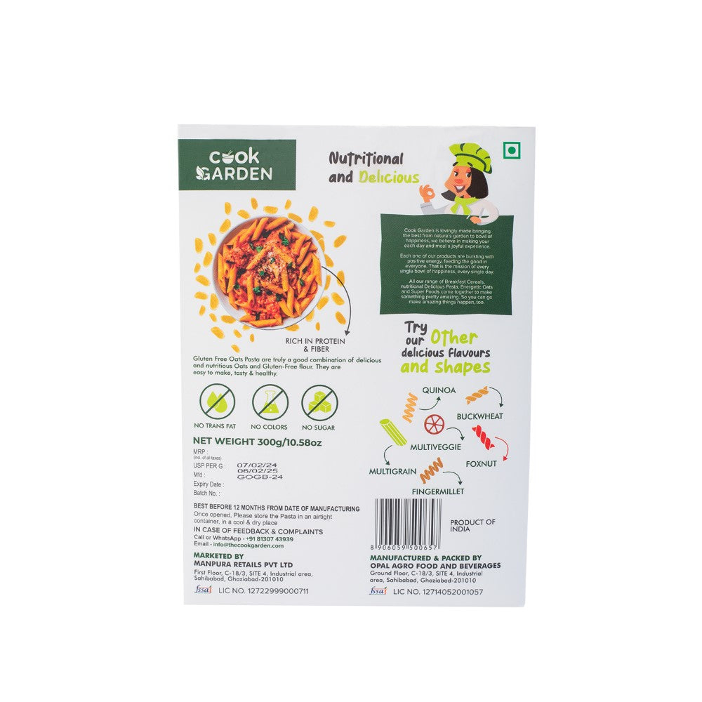 CookGarden Gluten Free Oats Pasta