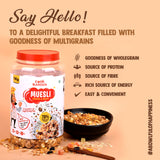Muesli Fruits, Nuts with Pumpkin seeds 1Kg | Whole grain, High Protein, High Fibre | No chemical, Omega rich | Wholegrain Breakfast
