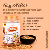 Zero Added Sugar Muesli 1kg | Breakfast with 89% Whole Grains, Almond+ Seeds | Rich In Fiber, Protein & Energy