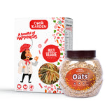 Instant Oats & Multi Veggie Pasta Combo, Wholegrain Breakfast, High Protein and Fibre Jar, (500g+300g)