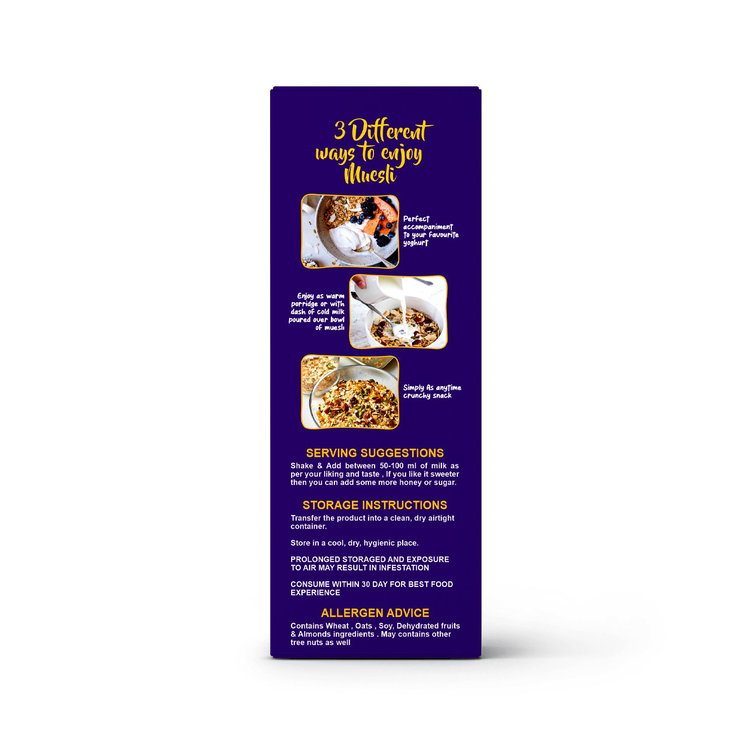 Choco Almond & Fruit & Nut Muesli Combo | Healthy Protein Food & Breakfast Cereal, 400g*Pack of 2