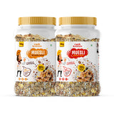 Zero Added Sugar And Fruits & Nut Muesli Combo | Healthy Protein Food & Breakfast Cereal, 1kg*Pack of 2