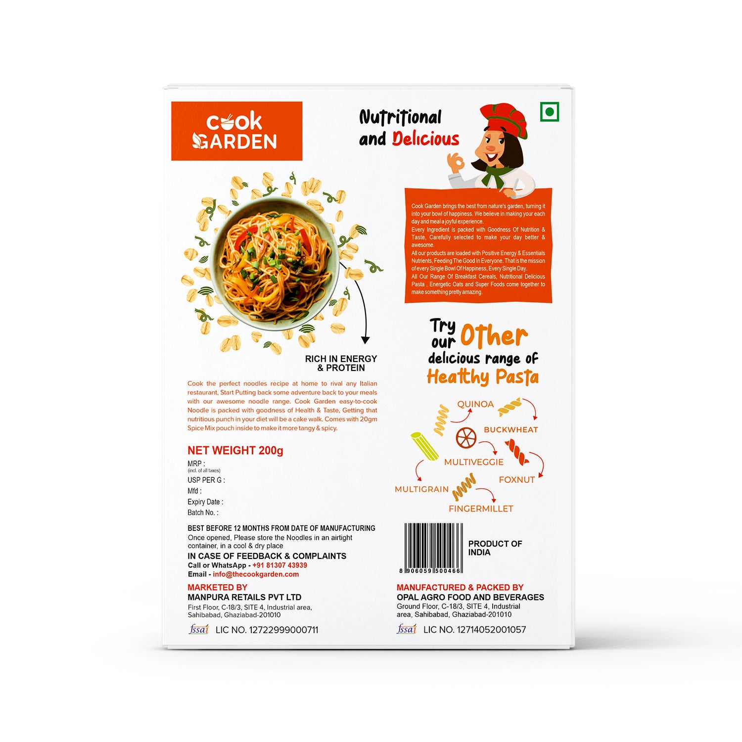 Peri Peri Spice Mix Oats Noodles 200g | Maida Free | Healthy Meal