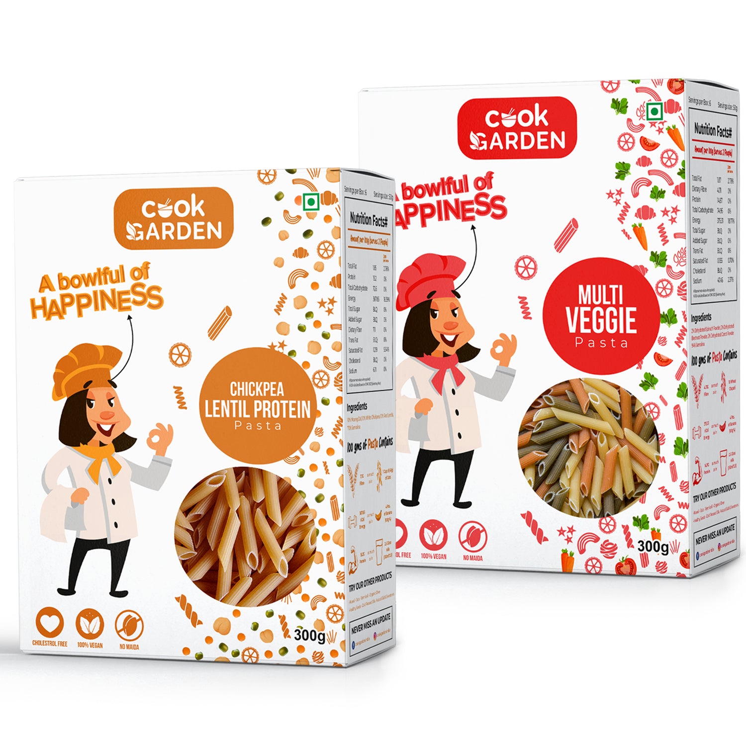 Chickpea Lentil & Multiveggie Pasta 300g | Healthy Pasta | Pack Of 2